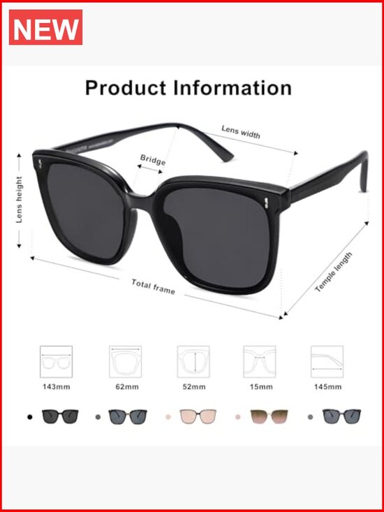 Vintage Style Square Sunglasses for Women Men UV400 Protection main image 6